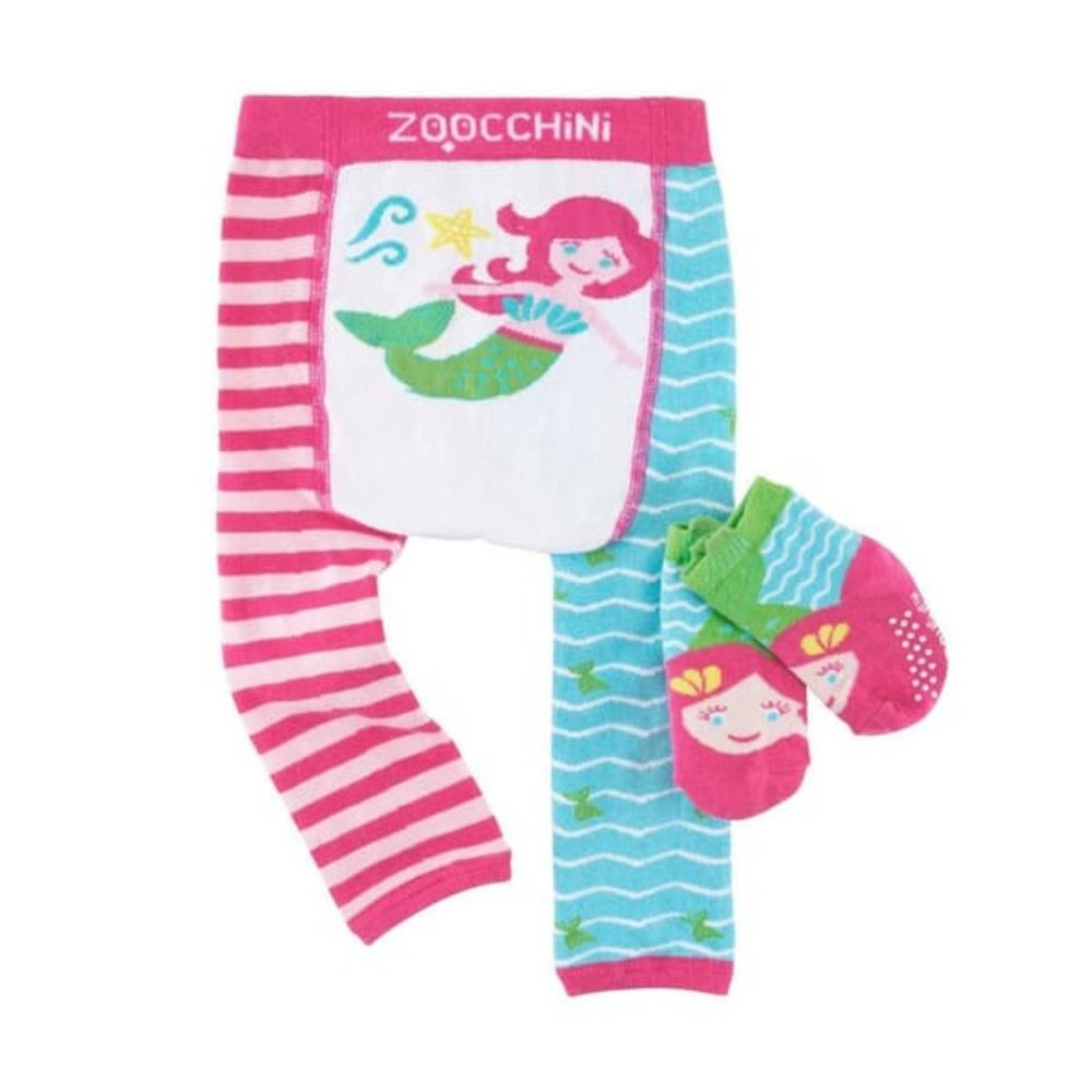 Baby Girls Mermaid Leggings and Matching Socks